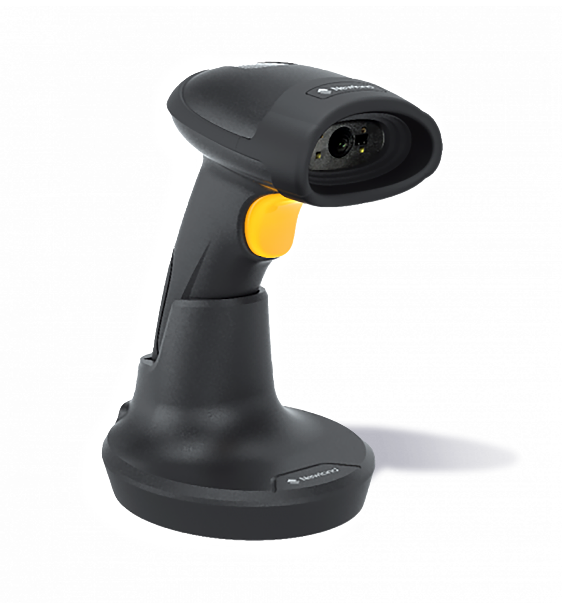 Perspective view HR32 Marlin Bluetooth SD handheld scanner in stand