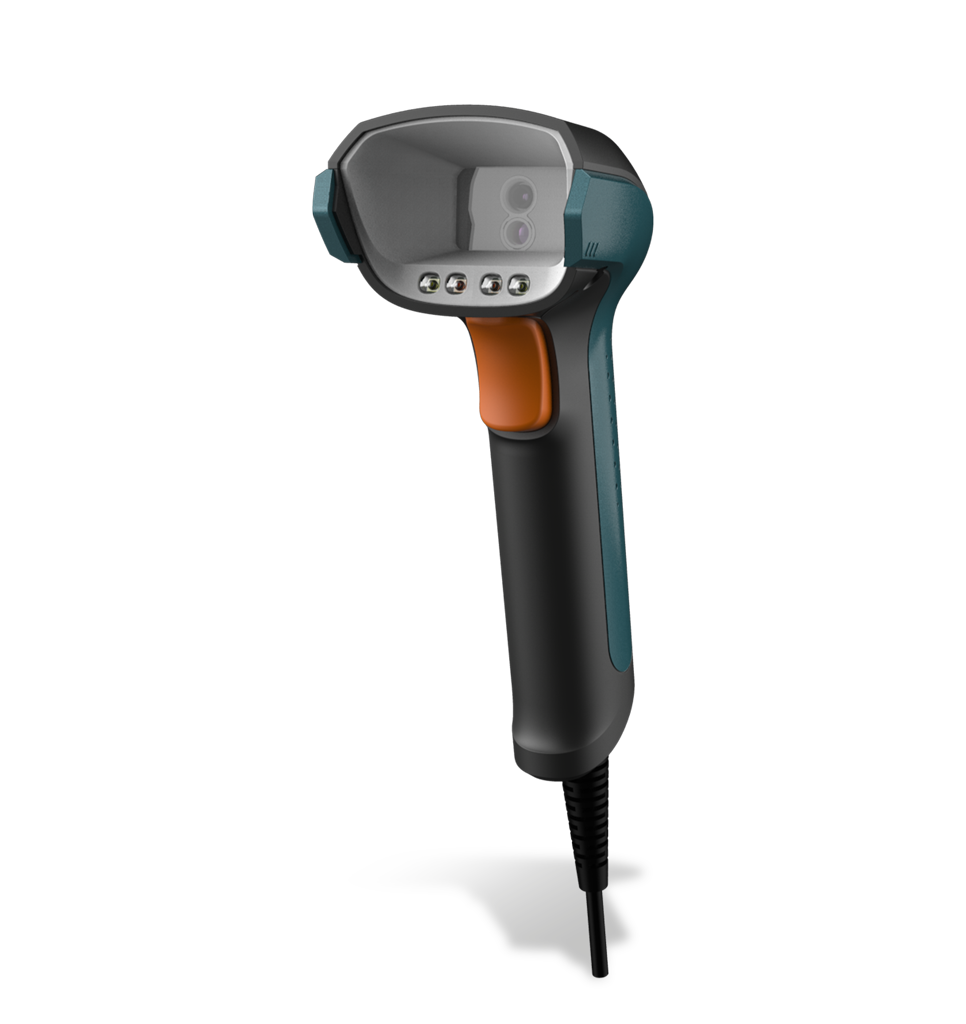Perspective view NVH220 Lophius Corded industrial handheld scanner