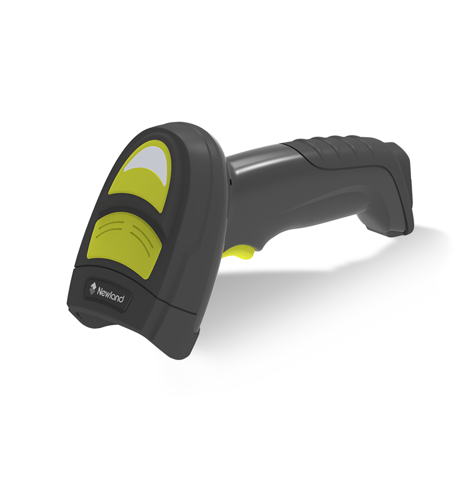 Perspective side view HR42 Halibut HD Bluetooth industrial handheld scanner