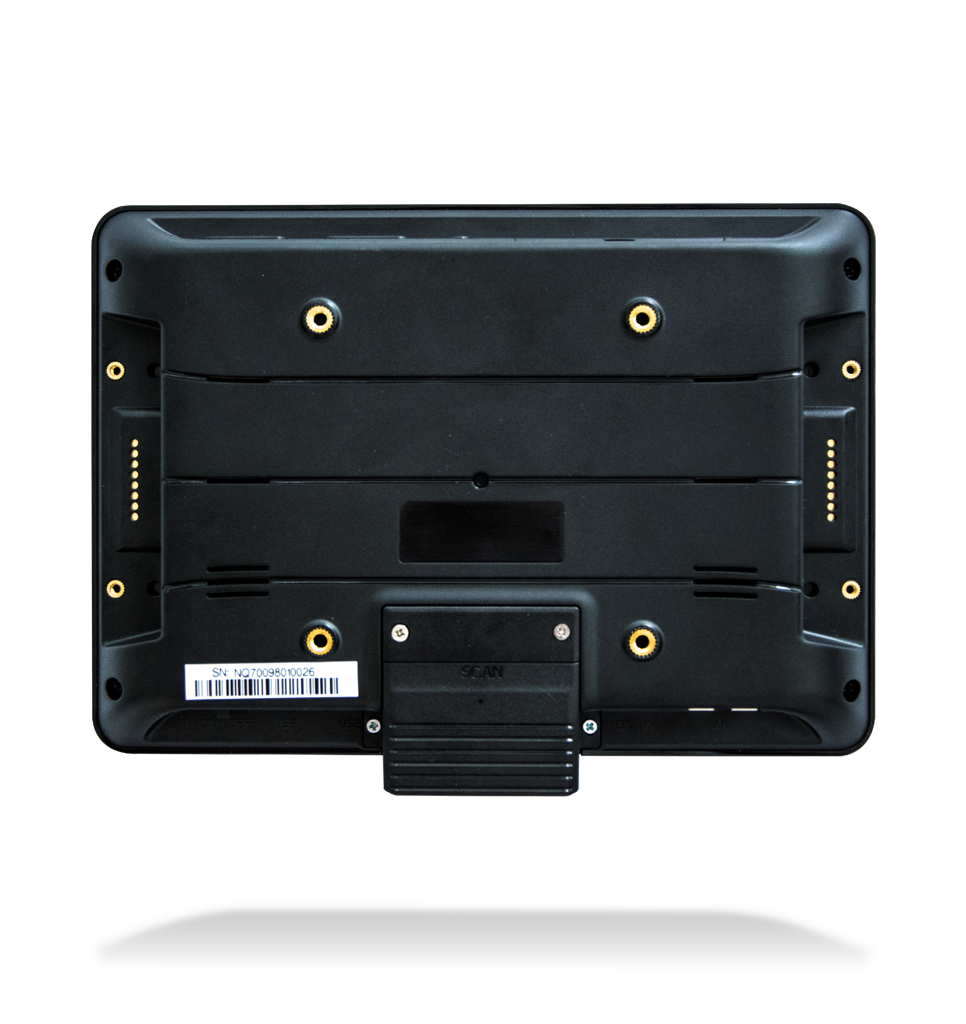 Back view NQuire 750 Stingray touch panel computer