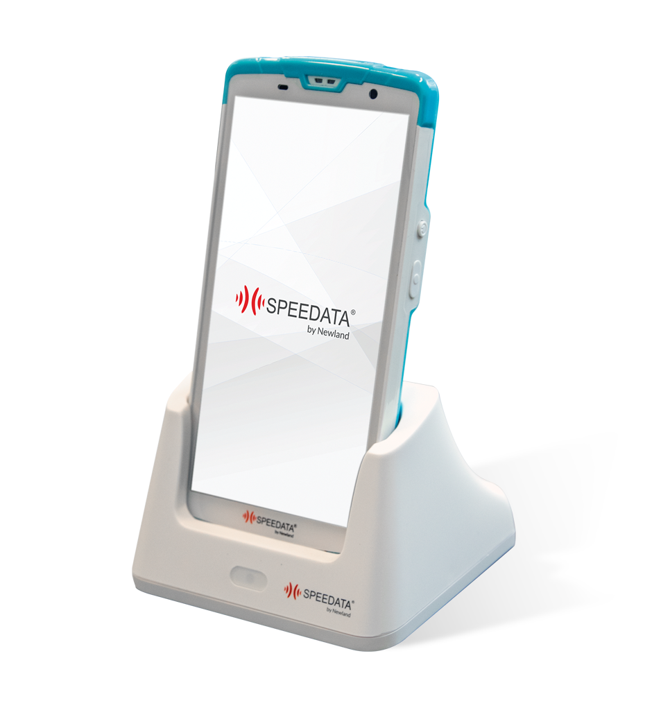 Perspective view SD55 Lynx MD mobile computer in stand