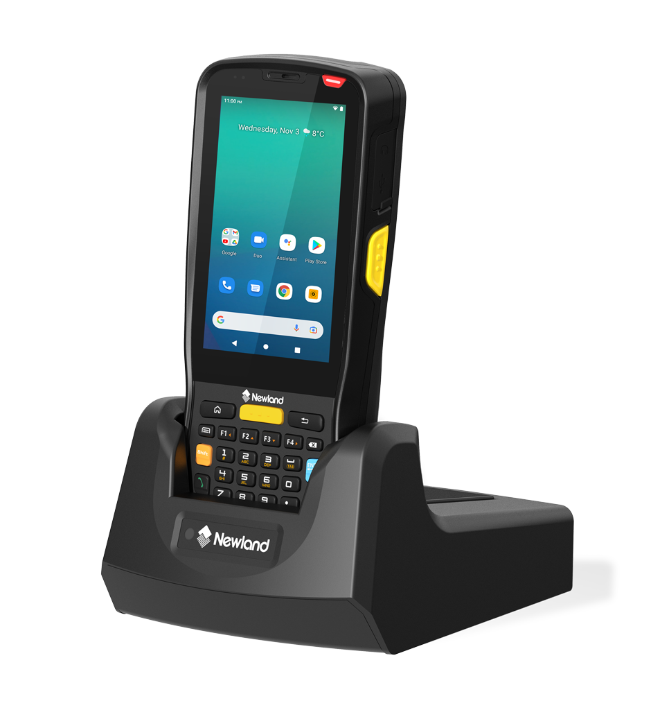 Perspective view MT65 Beluga V mobile computer in stand