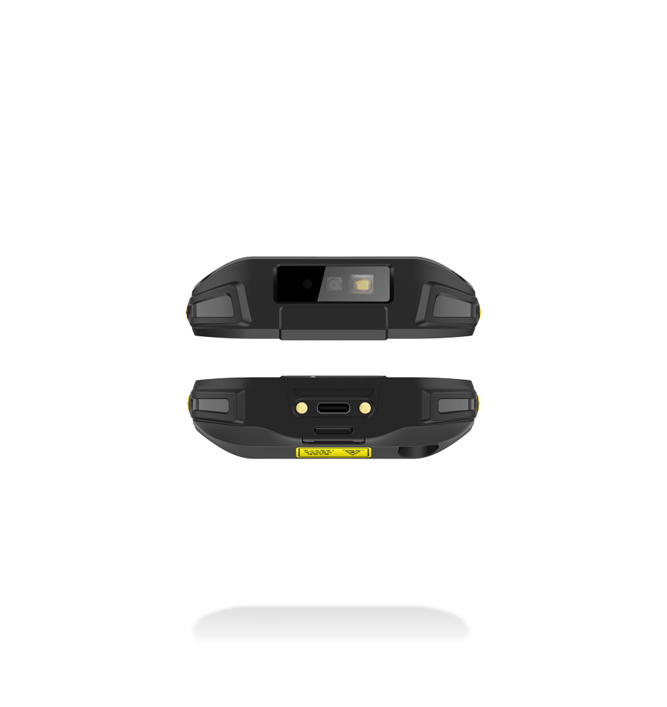 Top and bottom views MT93 Megattera Pro Straight Shooter mobile computer