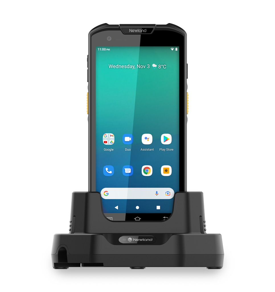 Front view MT93 Megattera Standard mobile computer in stand