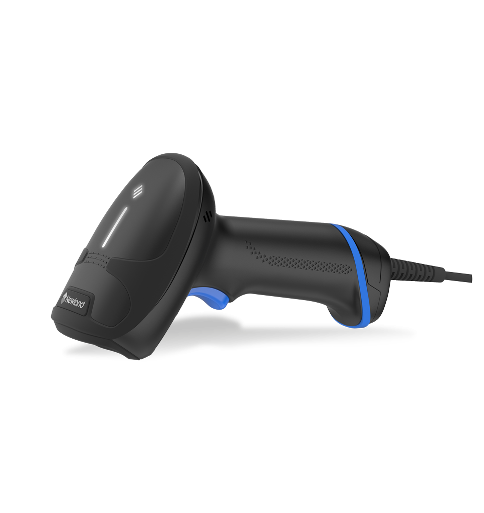 Perspective side view HR33 Marlin Corded handheld scanner
