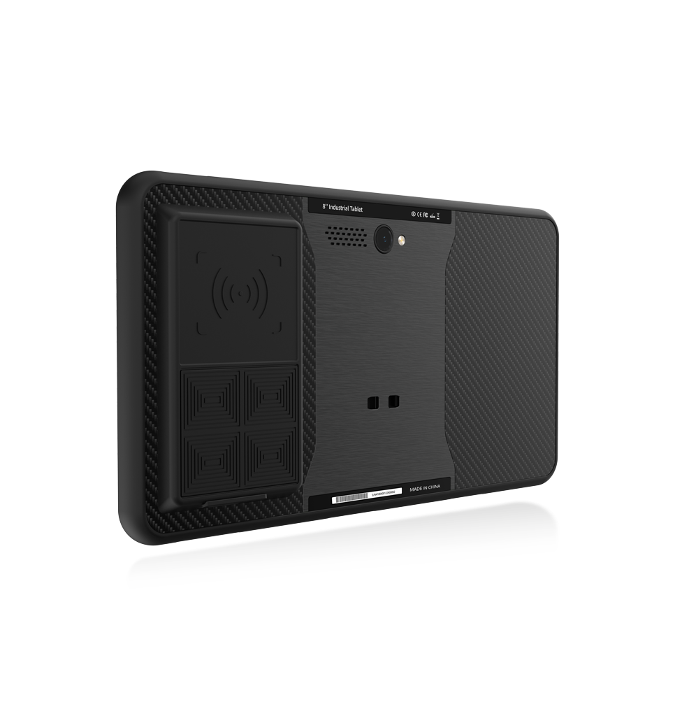 Perspective back view FG80 Libra II 4G touch panel computer