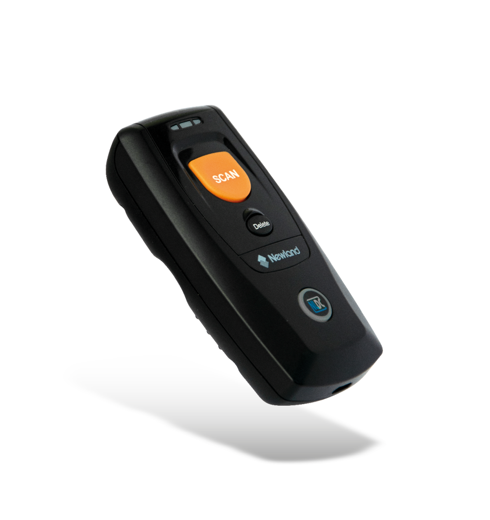 Perspective side view BS8060 Piranha handheld scanner