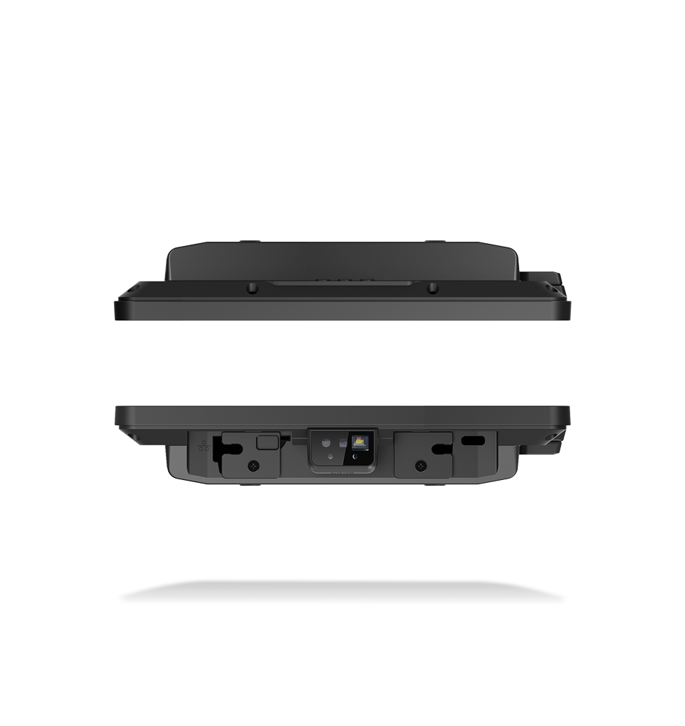Top and bottom views NQuire 750 Stingray II touch panel computer