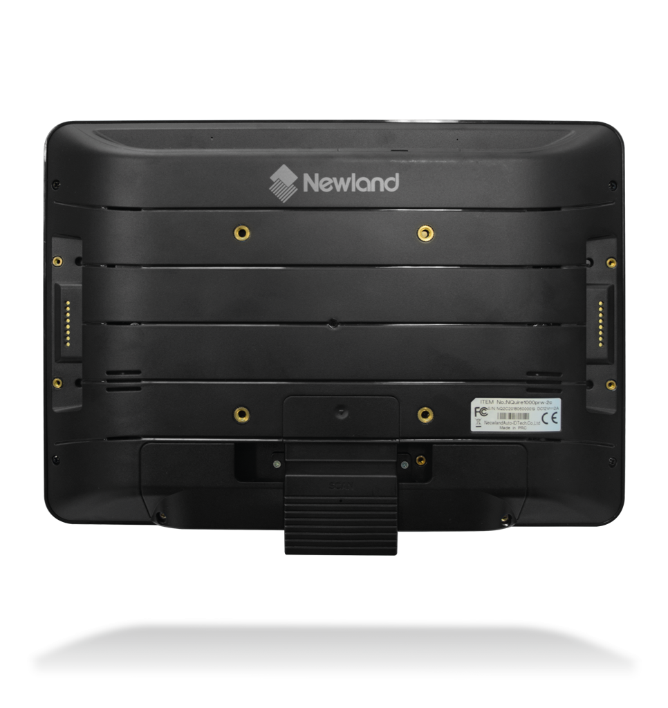 Back view NQuire 1000 Manta II touch panel computer