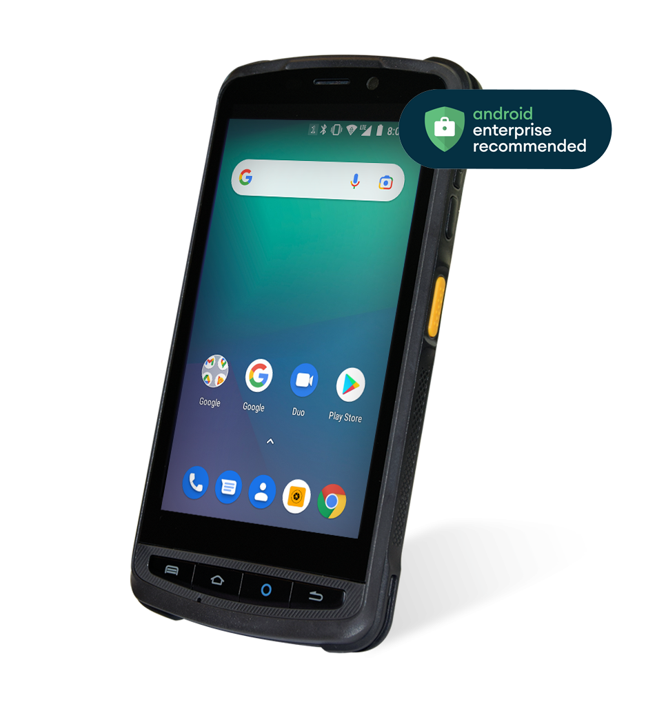 Perspective view MT90 Orca Pro mobile computer with AER tag