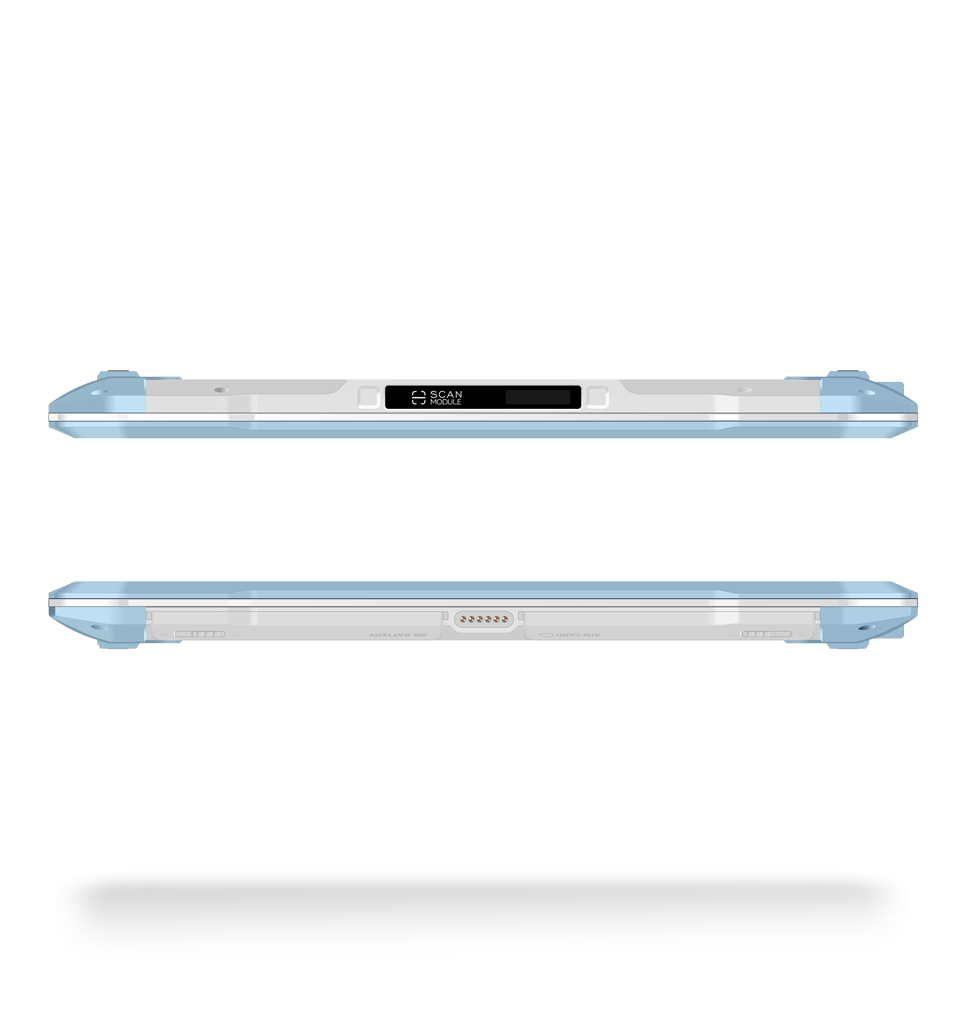 Top and bottom views SD100MD OrionPlus touch panel computer