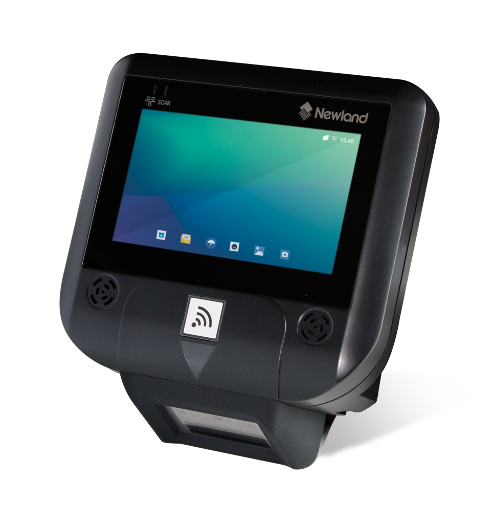 Perspective view NQuire 350 Skate touch panel computer