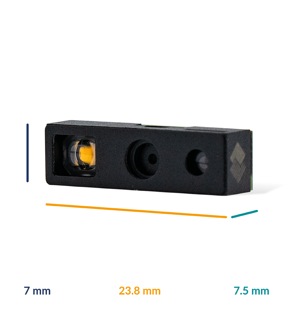 Perspective view N1-W scan engine with dimensions
