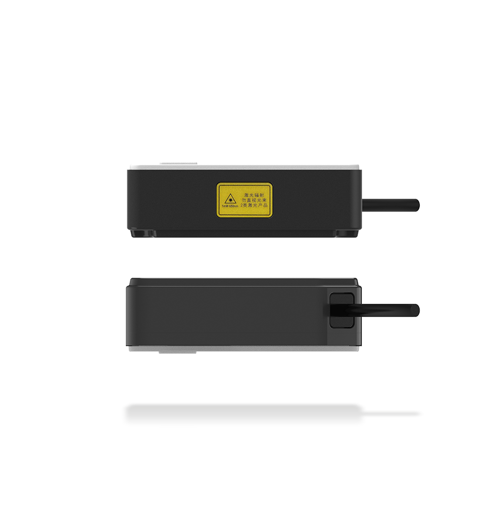 Top and bottom views FM530 industrial fixed-mount scanner