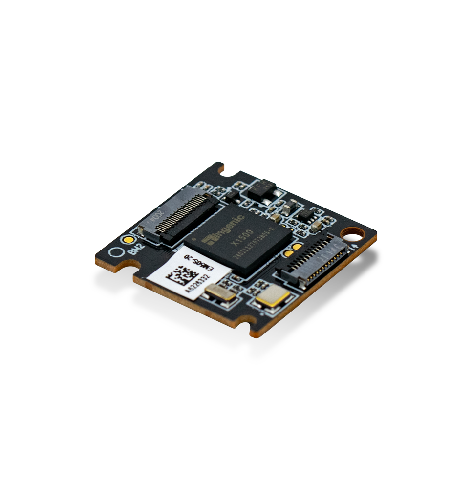 Perspective back view motherboard EM50S-20 scan engine