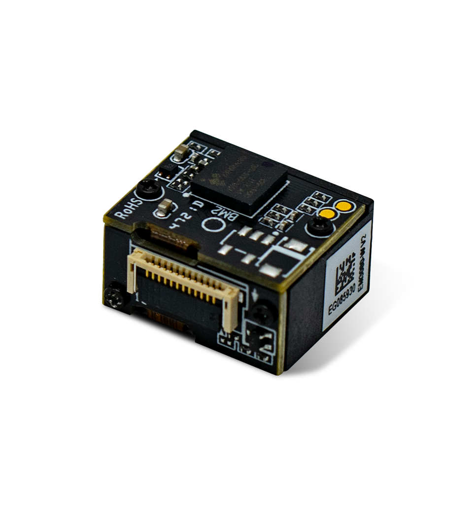 Perspective back view EM3080-W V2 scan engine