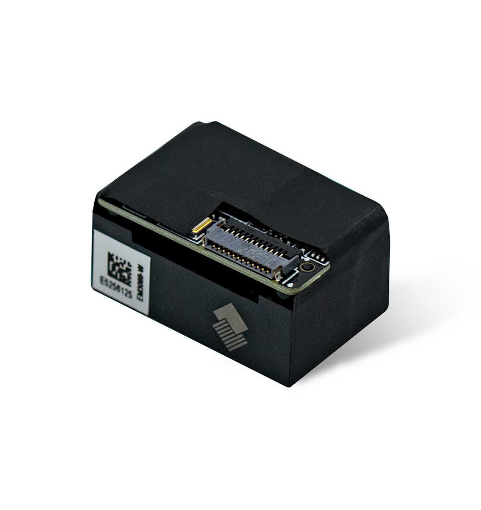 Perspective back view EM3088-W scan engine