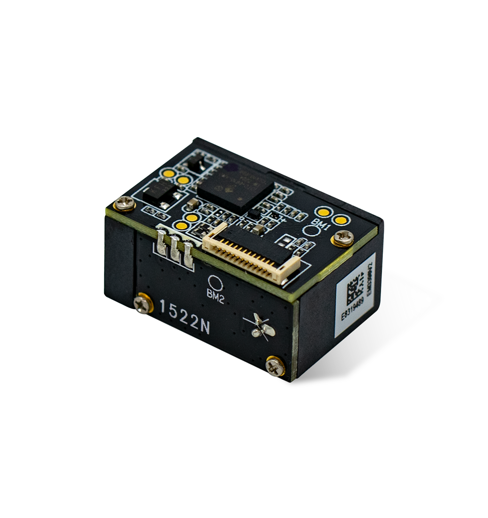 Perspective back view EM3396V2 scan engine