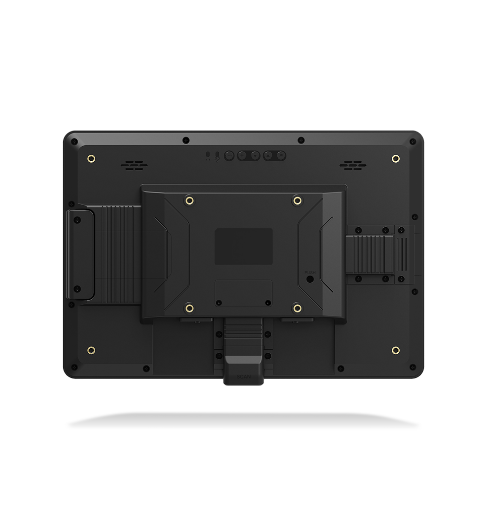Back view NQuire 1000 Manta III touch panel computer