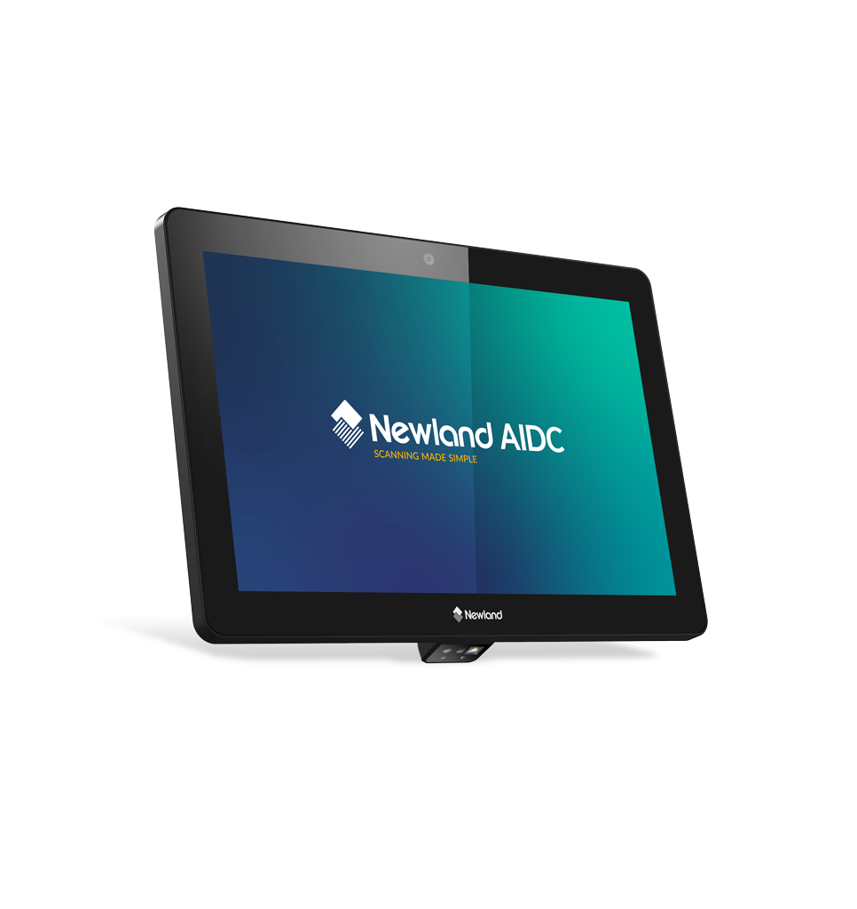 Perspective side view NQuire 1000 Manta III touch panel computer