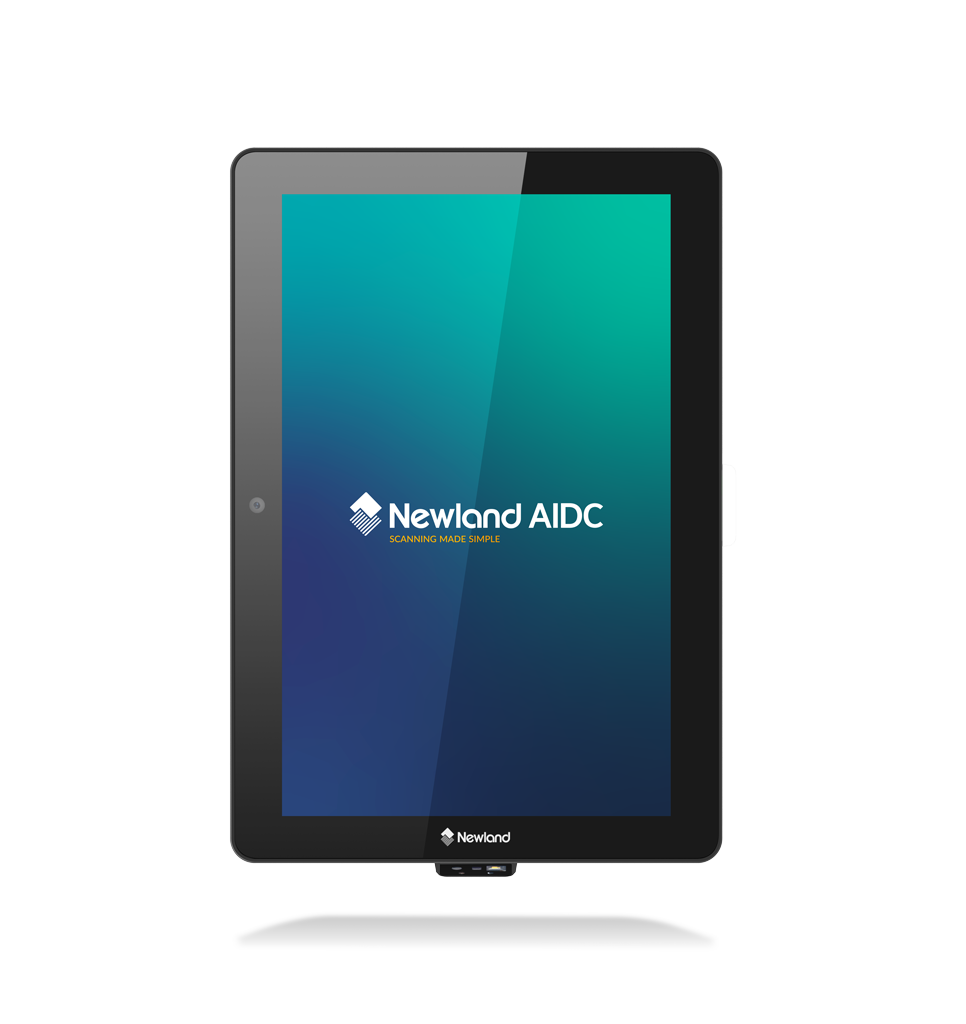 Front view NQuire 1000 Manta III touch panel computer in portrait orientation