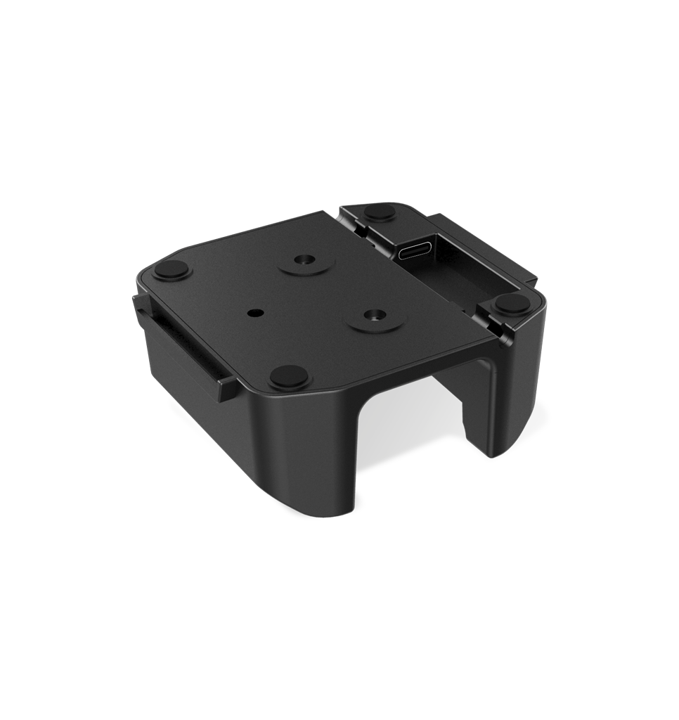 Perspective side view Charging Cradle NLS-CDWD5-01 for WD5 Industrial Smartwatch Nwear range