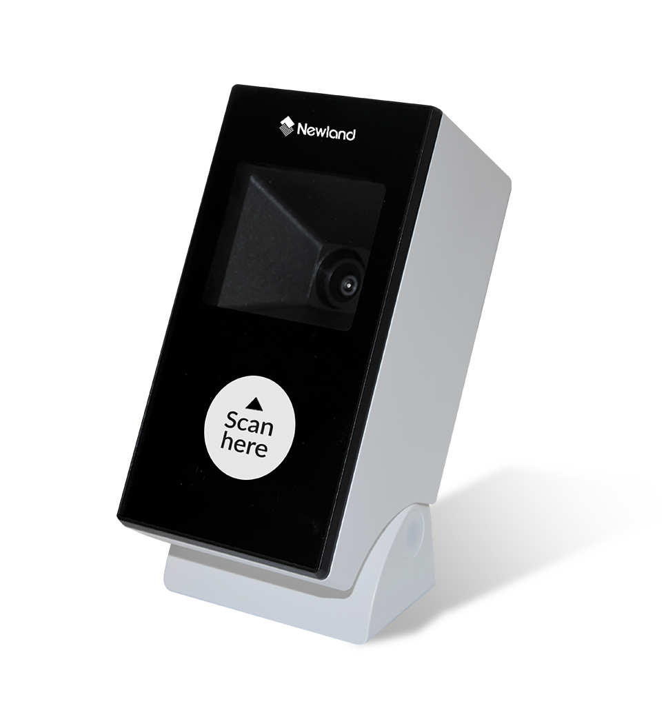 Perspective view FR21 Neon presentation scanner white colour