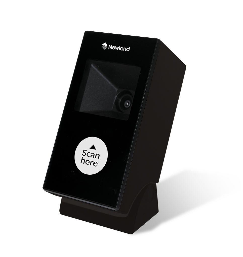 Perspective view FR21 Neon presentation scanner black colour