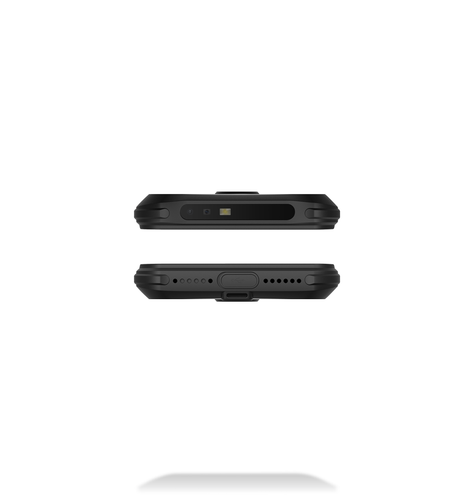 Top and bottom views NFT10 Pilot Pro mobile computer