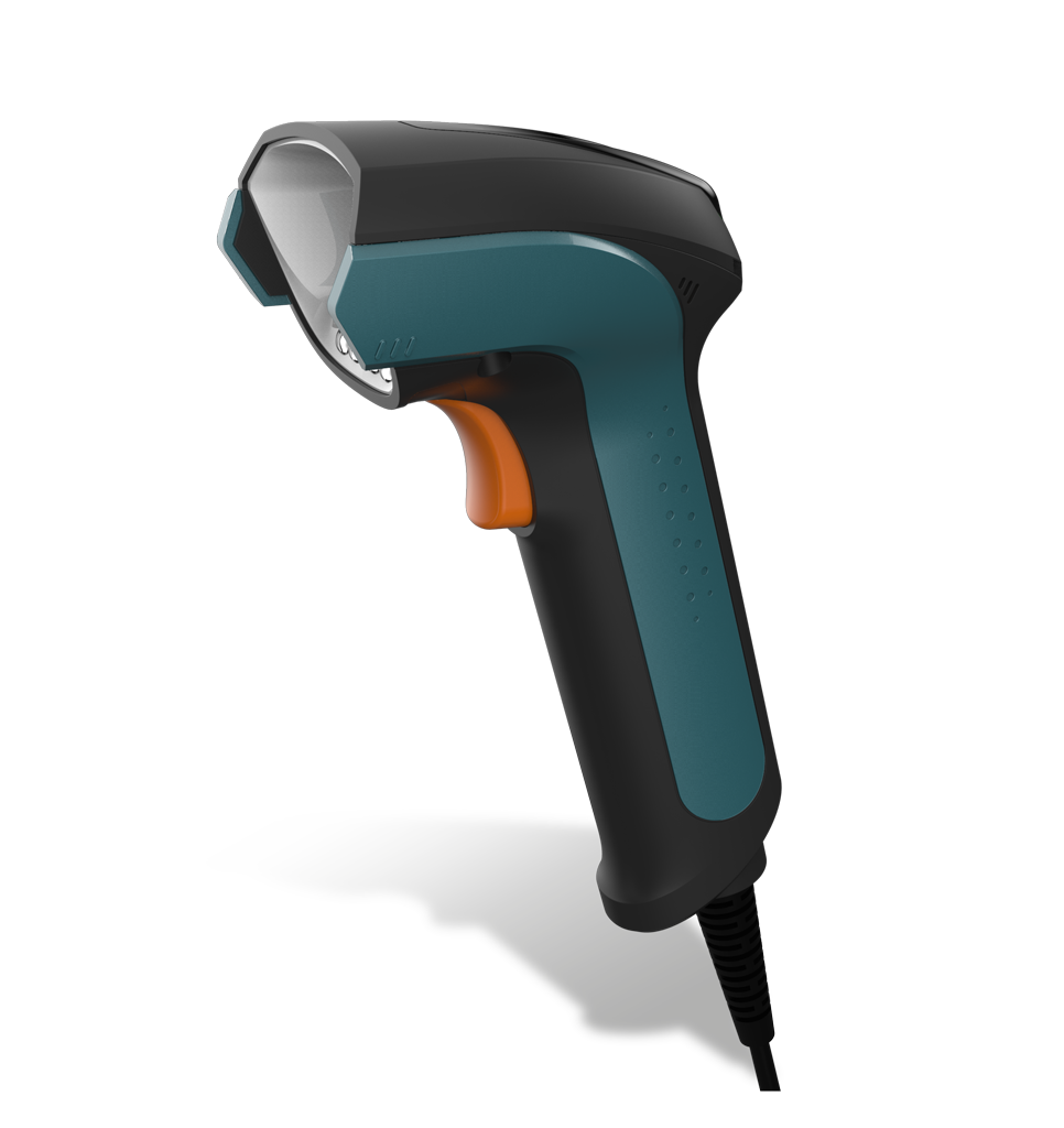Side view NVH220 Lophius AI Corded industrial handheld scanner