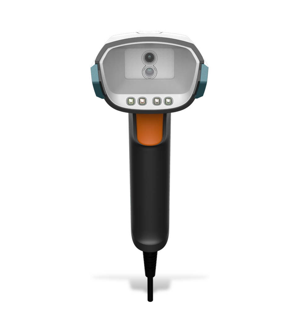 Front view NVH220 Lophius AI Corded industrial handheld scanner