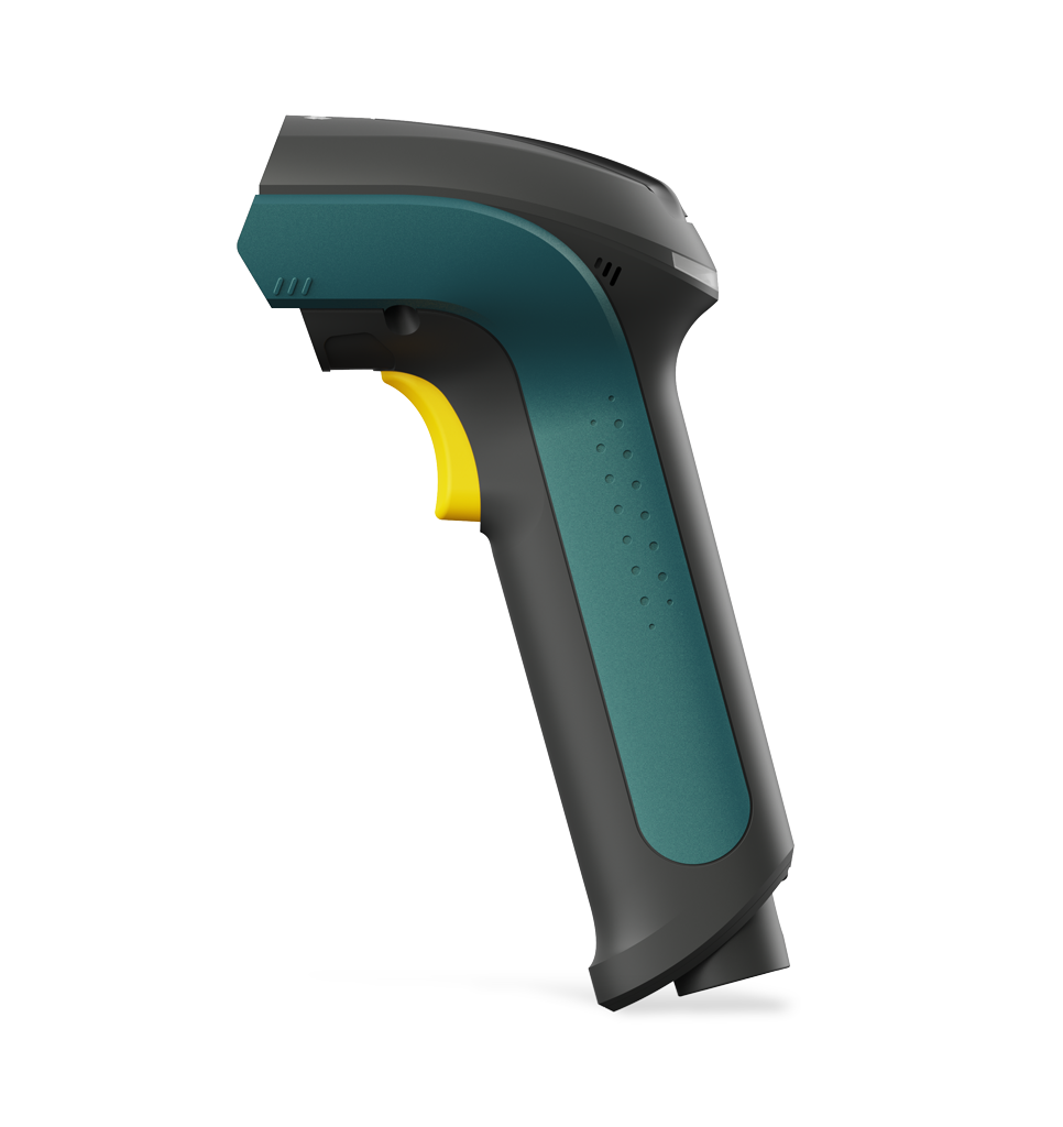 Side view NVH220 Lophius AI Bluetooth industrial handheld scanner