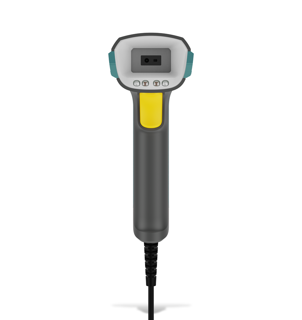 Front view NVH220 Lophius AI Corded industrial handheld scanner