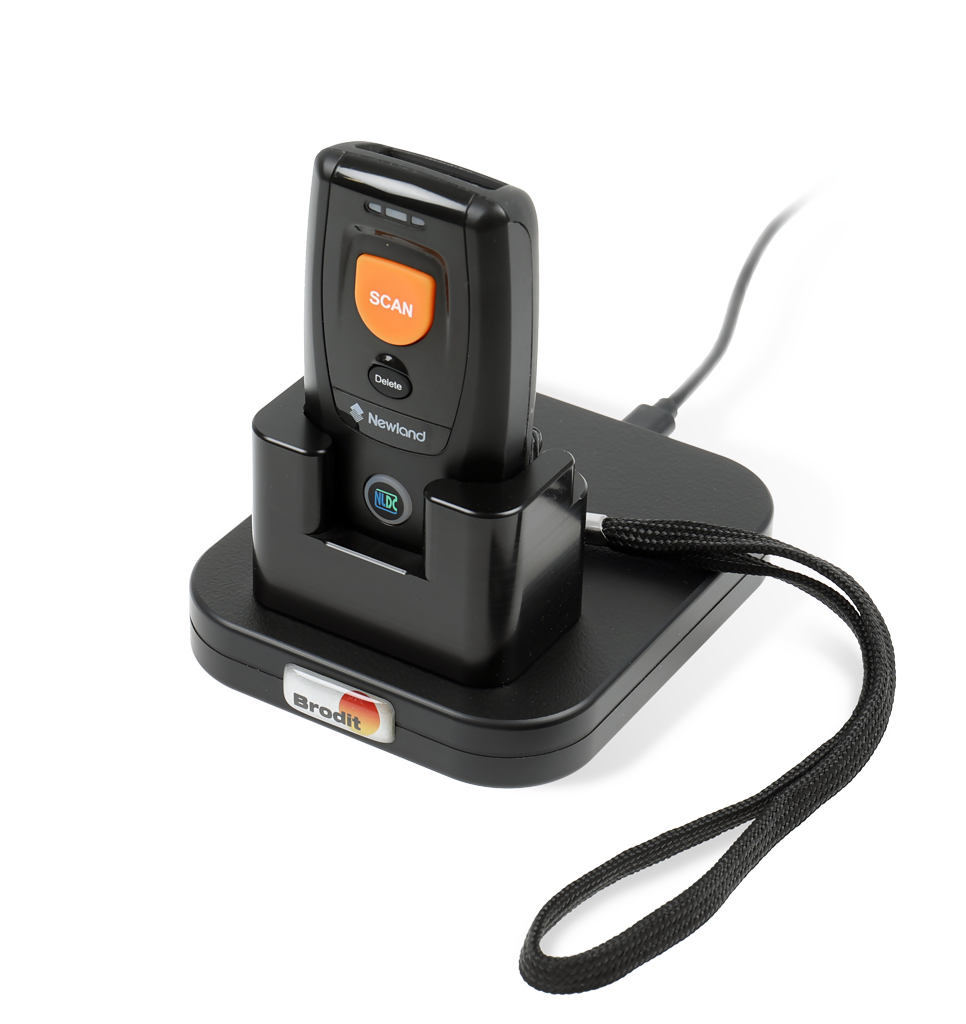 Charging and communication cradle NLS-CCC-BS80-01 with BS80 Piranha Series General Purpose Handheld Scanner