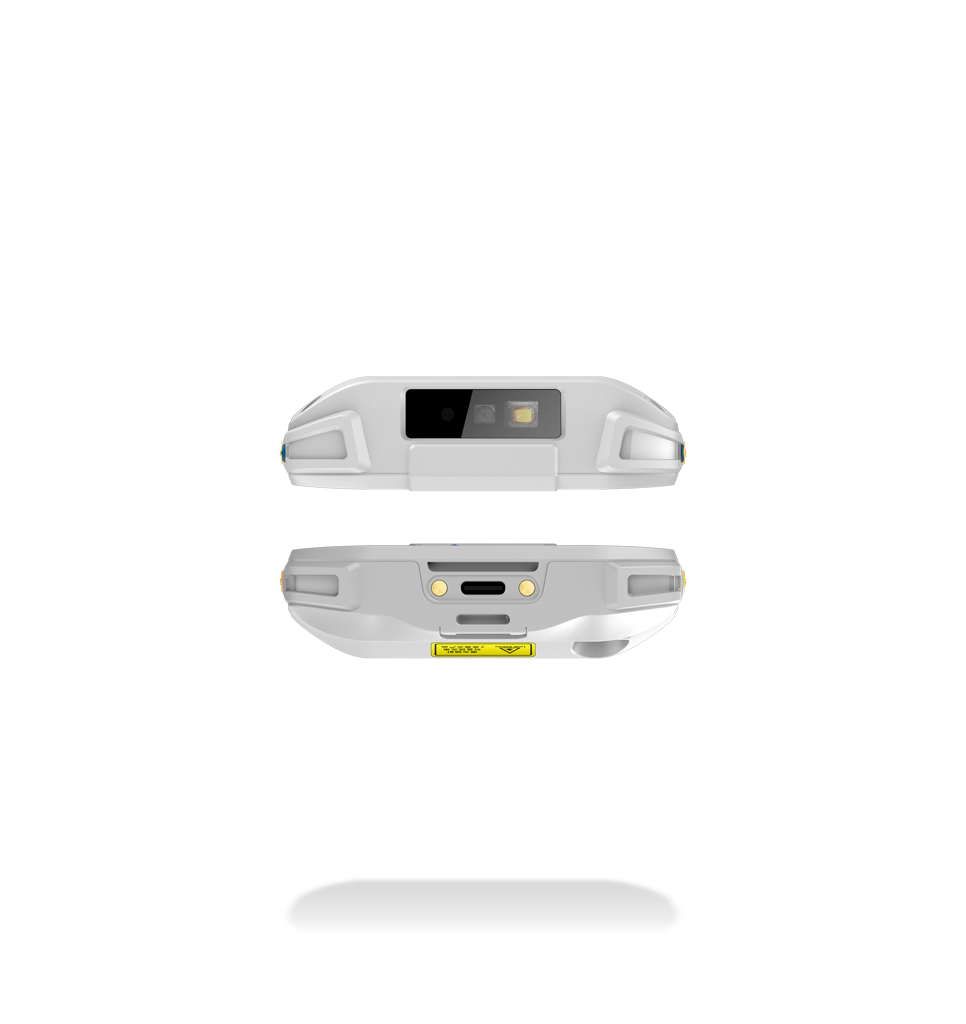 Top and bottom views MT93 Megattera Standard Plus White Mobile Computer