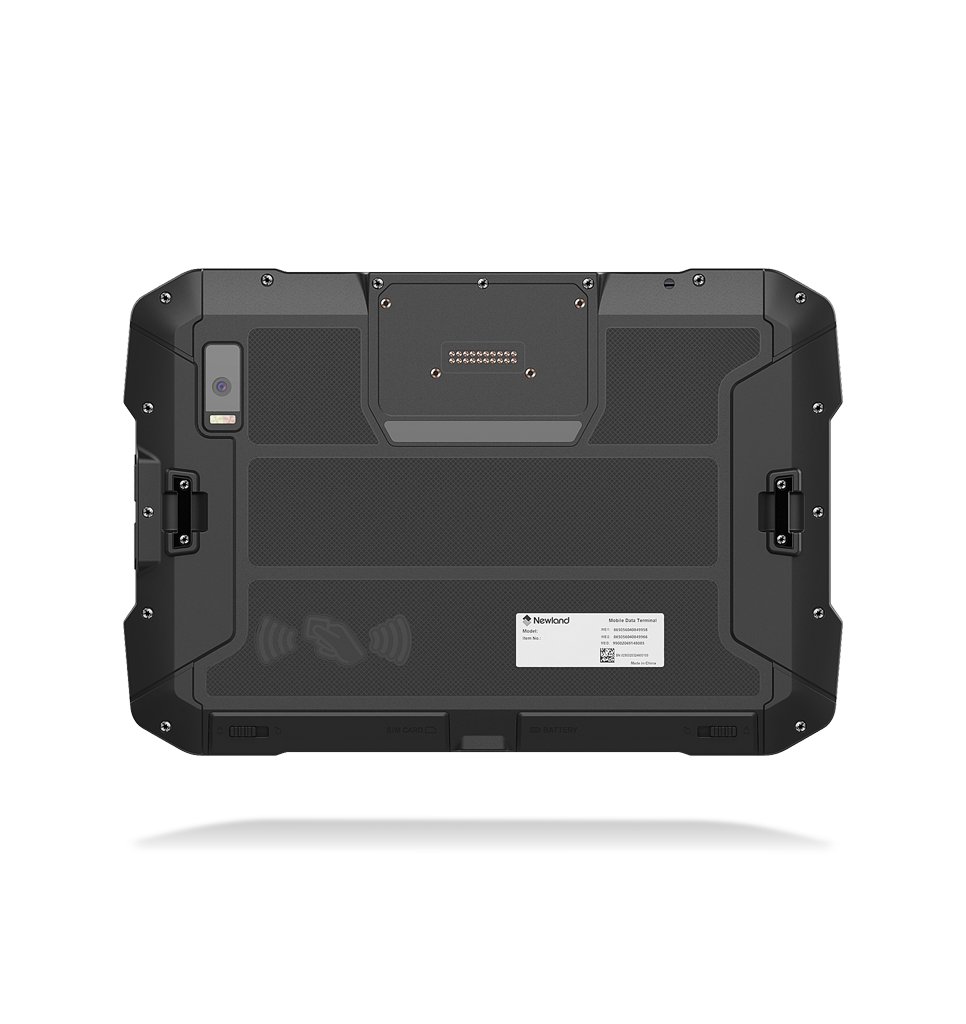 Back view NQuire 10 Trygon Touch Panel Computer Black version