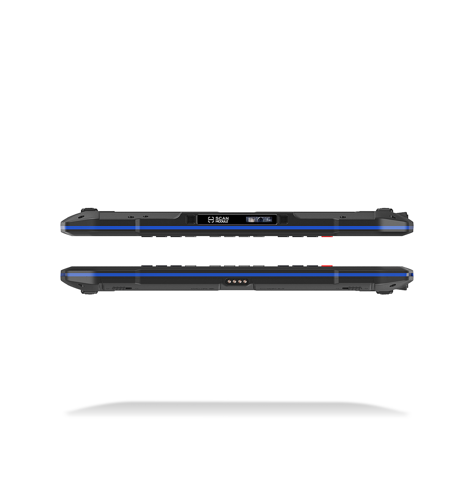 Top and bottom views NQuire 10 Trygon Touch Panel Computer Black version