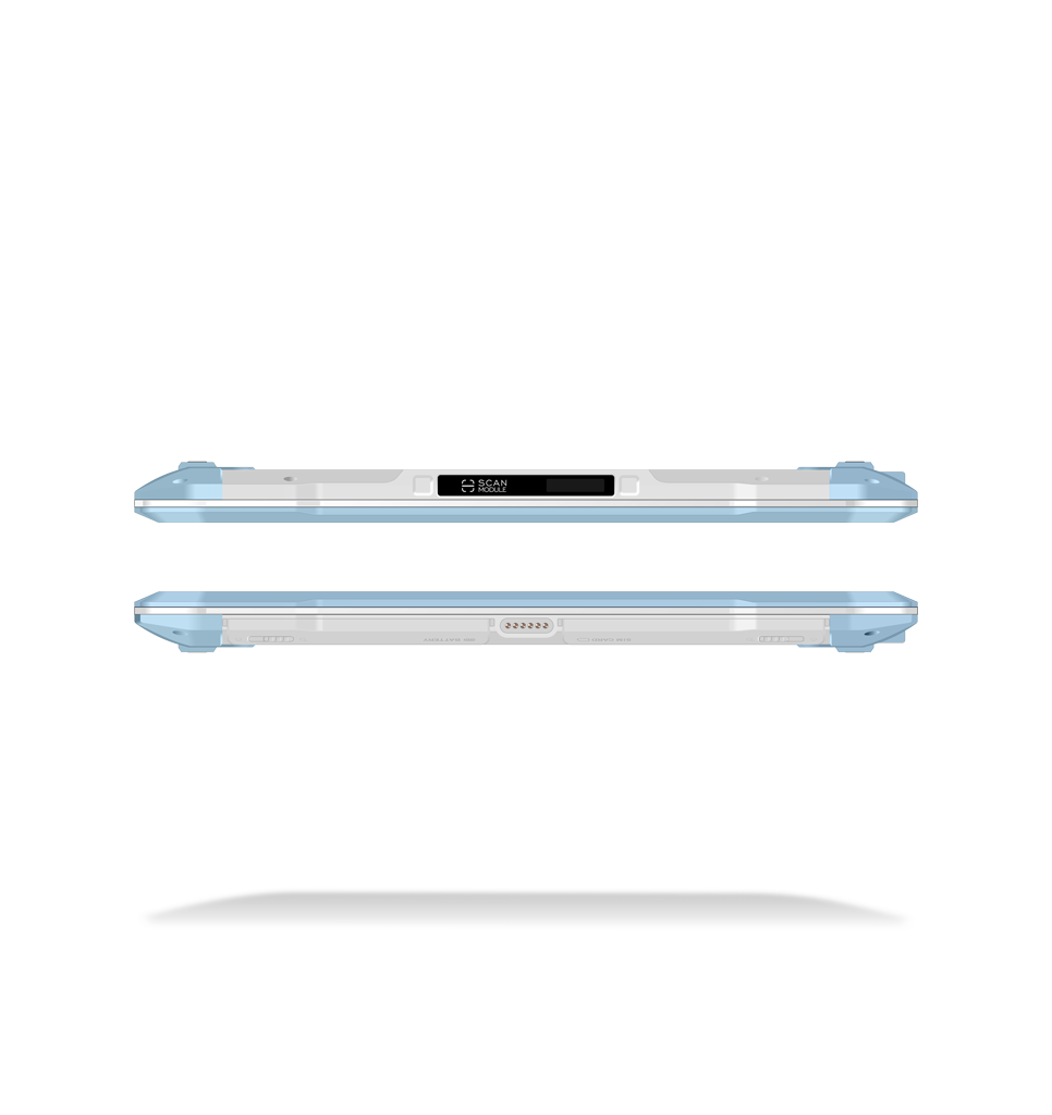 Top and bottom views NQuire 10 Trygon Touch Panel Computer White version