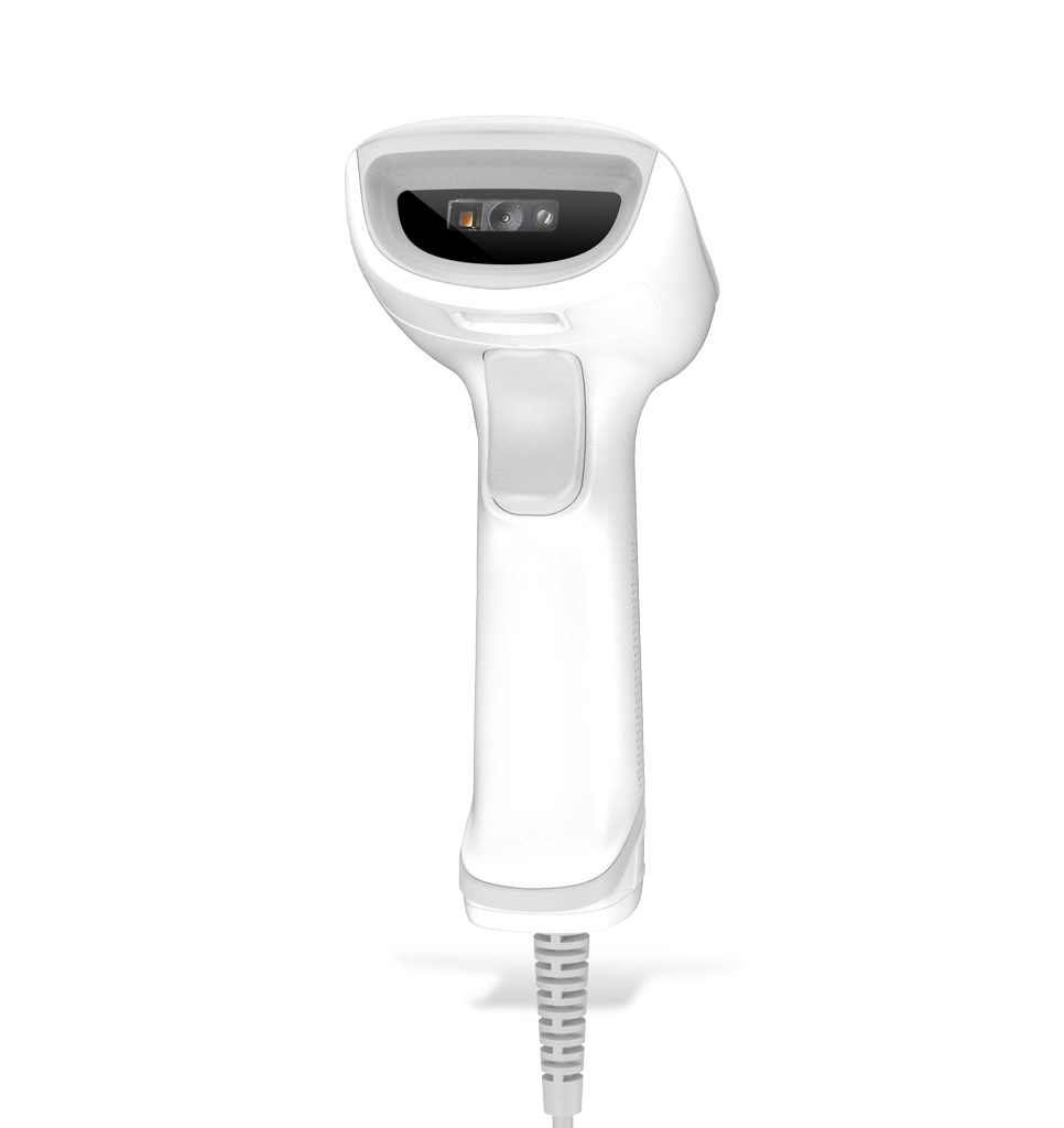 Front view HR23 Dorada AI Corded White General Purpose Handheld Scanner