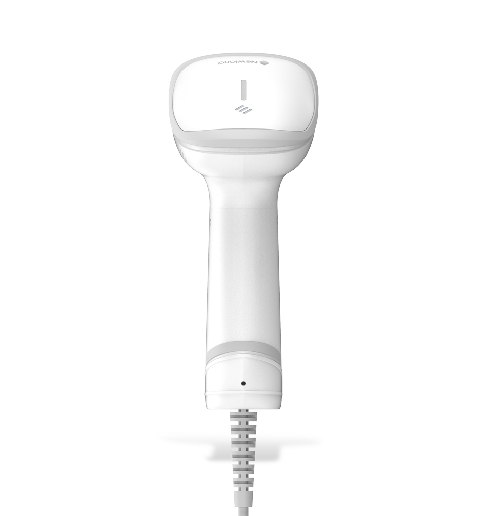 Back view HR23 Dorada AI Corded White General Purpose Handheld Scanner